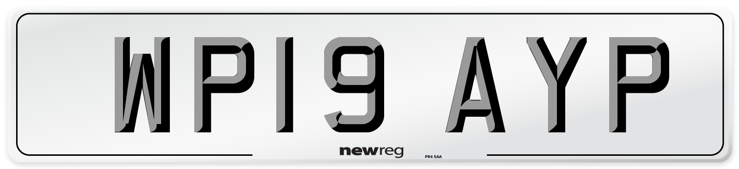 WP19 AYP Number Plate from New Reg